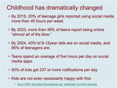 Information regarding childhood cell phone use